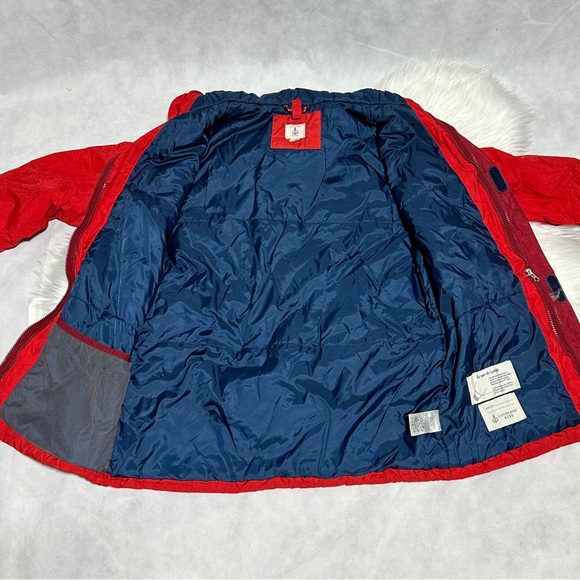 Land’s End Red Hooded Puffer Coat Girl or Boy Size Large 14-16 - Picture 3 of 9